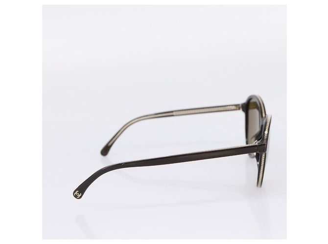 Gafas de sol CHANEL Plástico Marrón Oscuro CC - vista 3