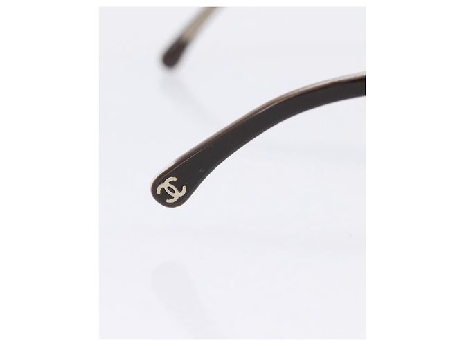 Gafas de sol CHANEL Plástico Marrón Oscuro CC - vista 4