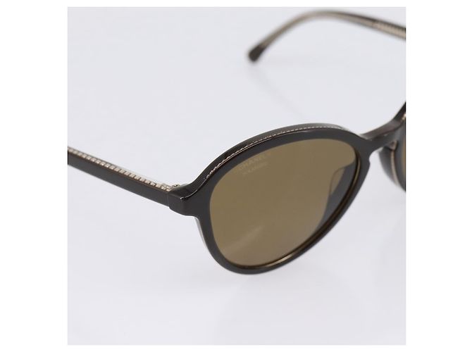 Gafas de sol CHANEL Plástico Marrón Oscuro CC - vista 7