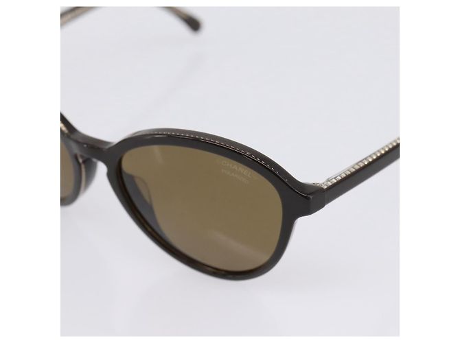 Gafas de sol CHANEL Plástico Marrón Oscuro CC - vista 8