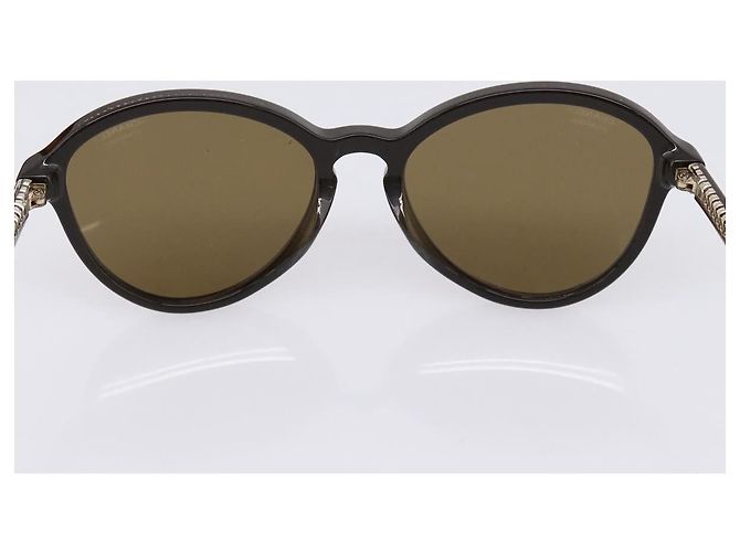 Gafas de sol CHANEL Plástico Marrón Oscuro CC - vista 9