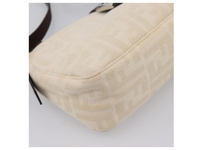 FENDI Zucca Canvas Mamma Baguette Shoulder Bag Ivory Silver - vista 15