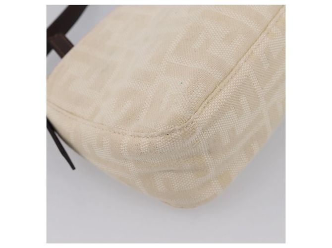 FENDI Zucca Canvas Mamma Baguette Shoulder Bag Ivory Silver - vista 17