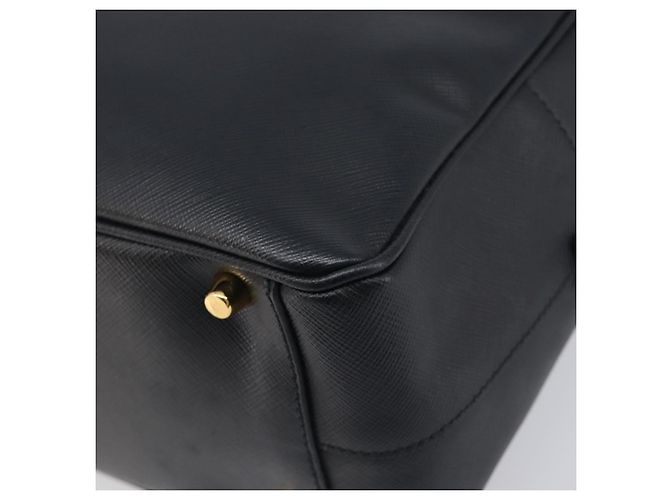 PRADA Hand Bag Saffiano leather Black Gold - vista 15