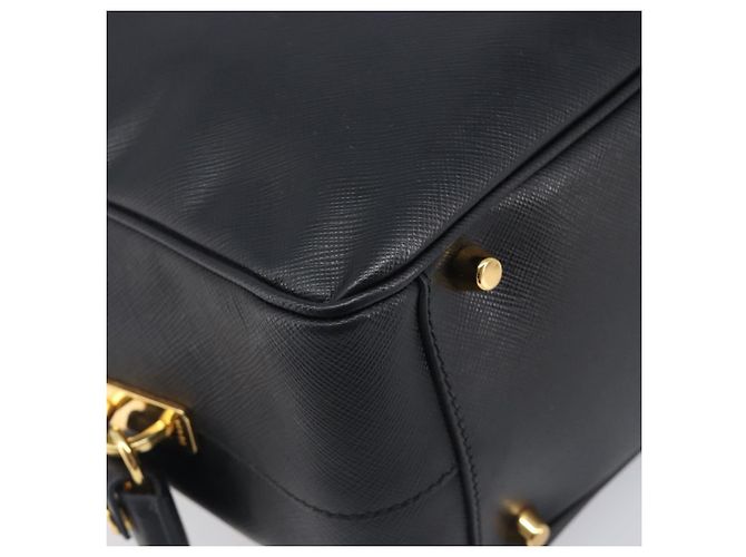 PRADA Hand Bag Saffiano leather Black Gold - vista 16