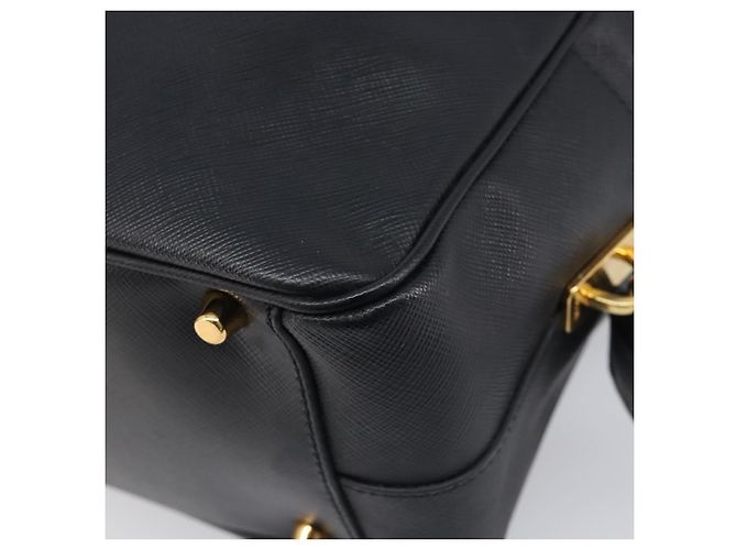 PRADA Hand Bag Saffiano leather Black Gold - vista 17