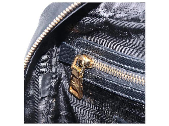 PRADA Hand Bag Saffiano leather Black Gold - vista 25