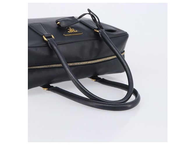 PRADA Hand Bag Saffiano leather Black Gold - vista 7