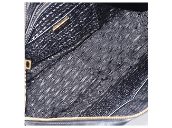 PRADA Hand Bag Saffiano leather Black Gold - vista 9