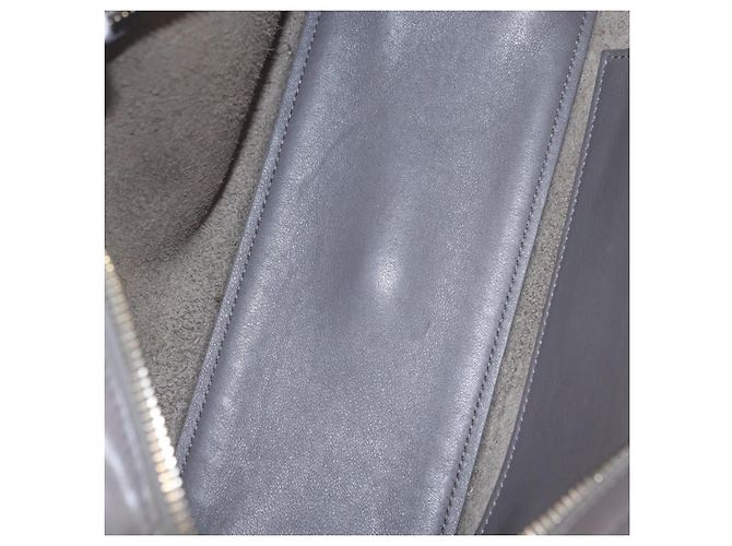 Autre Marque Saint Laurent Baby Cabas Hand Bag Leather 2way Gray Gold - view 10