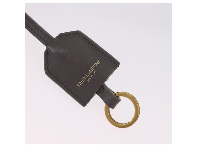 Autre Marque Saint Laurent Baby Cabas Hand Bag Leather 2way Gray Gold - view 9