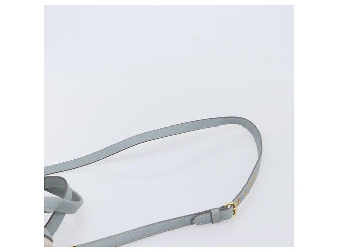 Miu Miu Hand Bag Leather 2way Light Blue Gold - vista 18