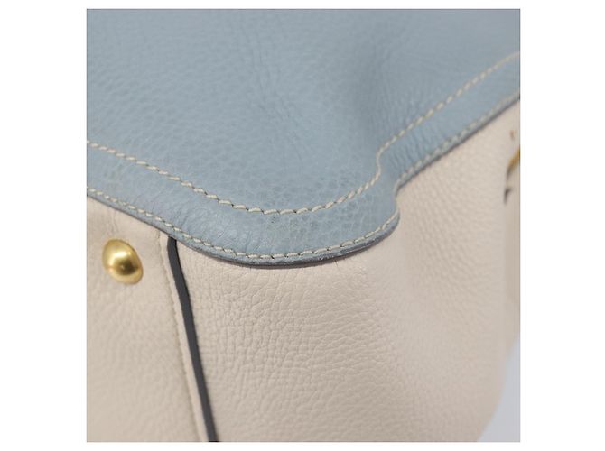Miu Miu Hand Bag Leather 2way Light Blue Gold - vista 19