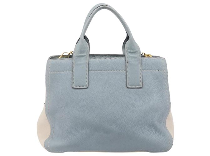 Miu Miu Hand Bag Leather 2way Light Blue Gold - vista 2