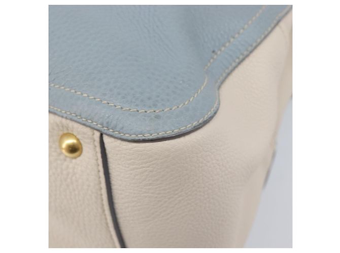 Miu Miu Hand Bag Leather 2way Light Blue Gold - vista 21