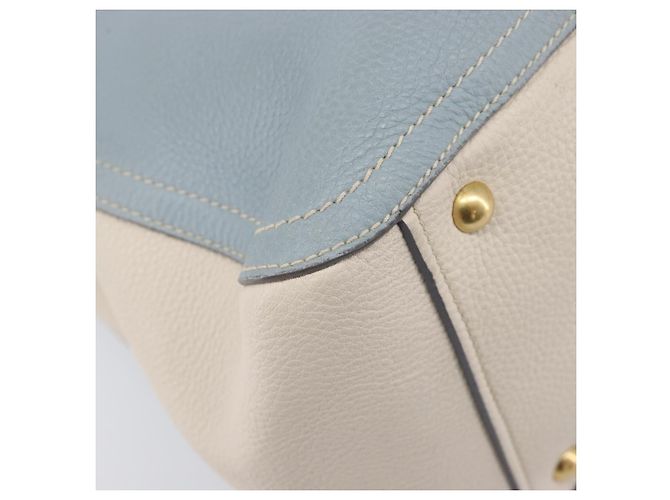 Miu Miu Hand Bag Leather 2way Light Blue Gold - vista 22