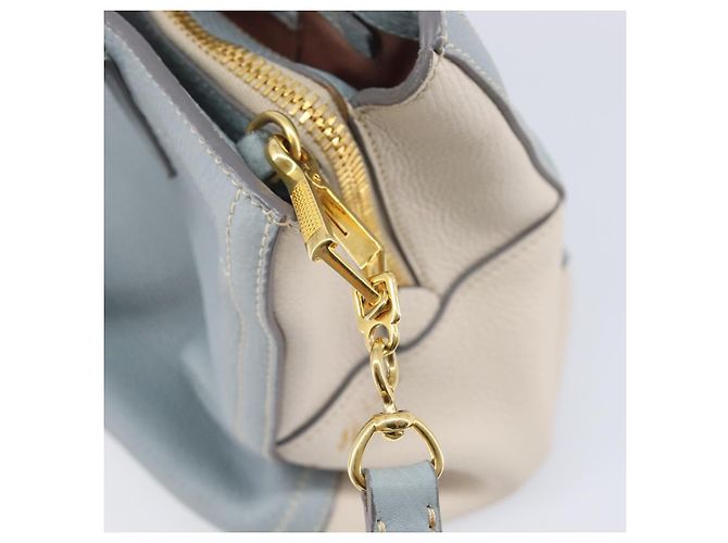 Miu Miu Hand Bag Leather 2way Light Blue Gold - vista 24