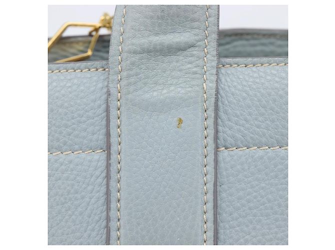 Miu Miu Hand Bag Leather 2way Light Blue Gold - vista 3