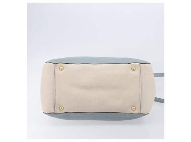 Miu Miu Hand Bag Leather 2way Light Blue Gold - vista 8