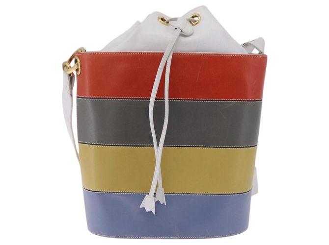 Salvatore Ferragamo Shoulder Bag Leather White Gold - vista 13