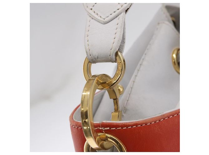 Salvatore Ferragamo Shoulder Bag Leather White Gold - vista 19