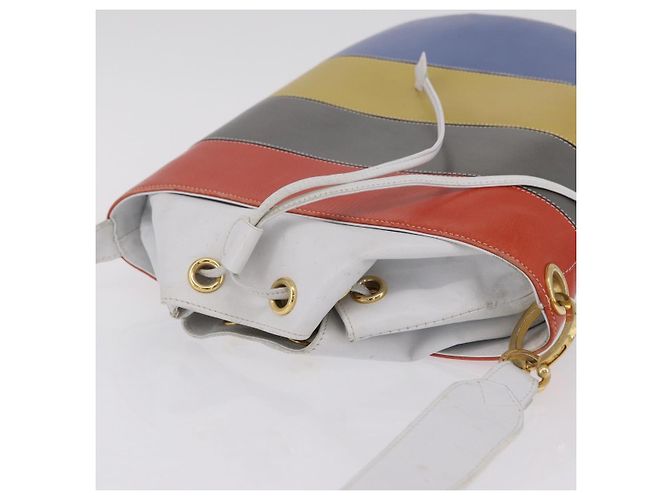 Salvatore Ferragamo Shoulder Bag Leather White Gold - vista 7