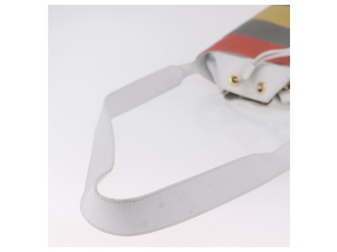 Salvatore Ferragamo Shoulder Bag Leather White Gold - vista 8