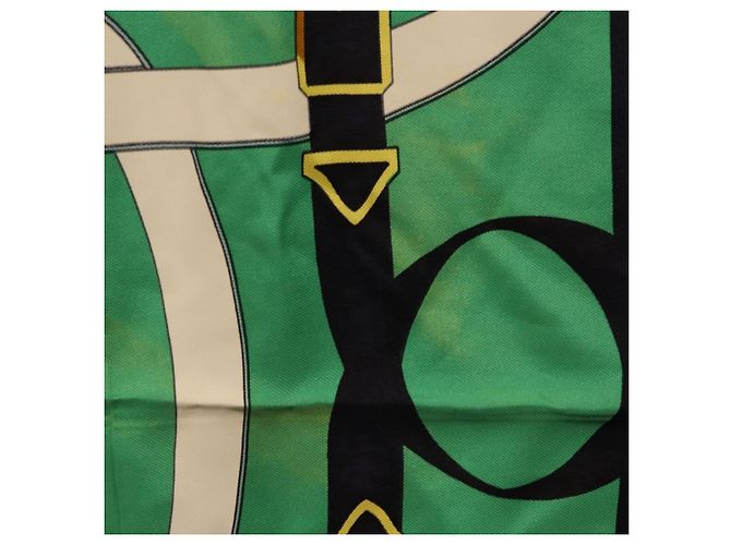 Hermès HERMES Carre 90 Scarf  Eperon d Or  Silk Navy - vista 11