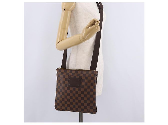 LOUIS VUITTON Damier Ebene Pochette Platt Brooklyn Bag N41100 LV - vista 26