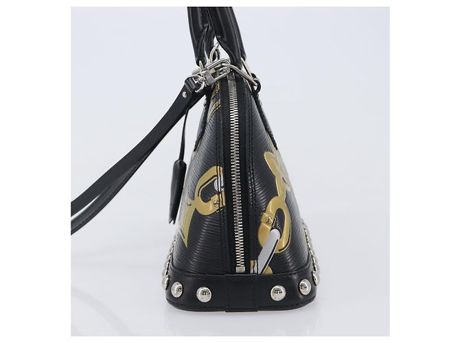 LOUIS VUITTON Epi Chain Alma BB Hand Bag Black M42482 LV - vista 3