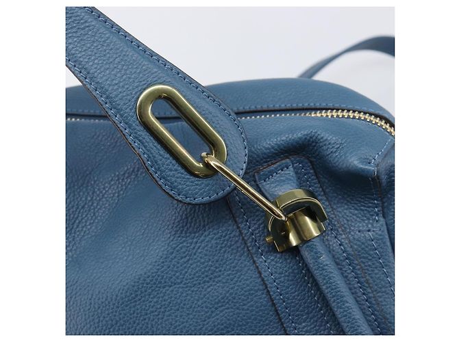 Chloé Chloe Paraty Hand Bag Leather 2way Blue Gold - vista 20