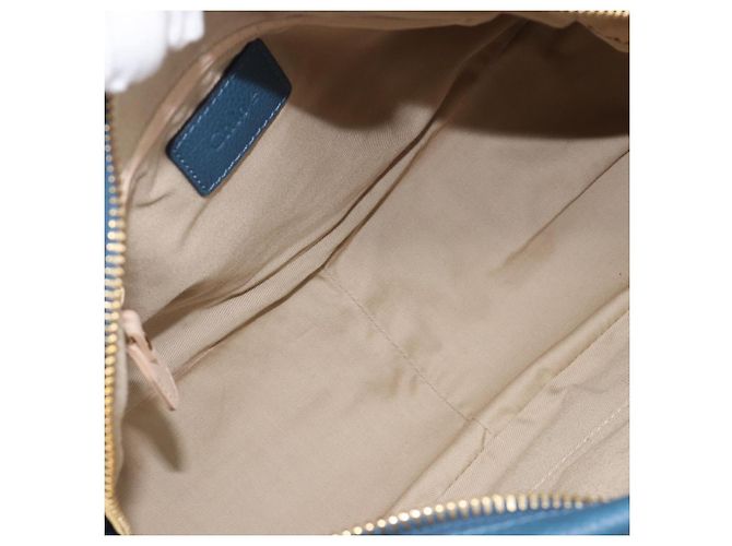 Chloé Chloe Paraty Hand Bag Leather 2way Blue Gold - vista 24