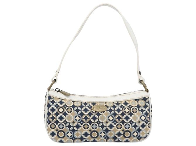 Céline CELINE Hand Bag Canvas Navy Gold Tone - vista 13