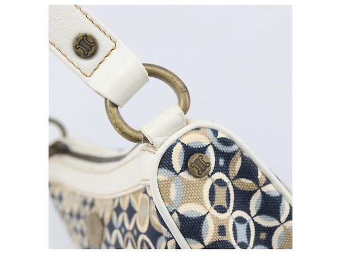 Céline CELINE Hand Bag Canvas Navy Gold Tone - vista 18
