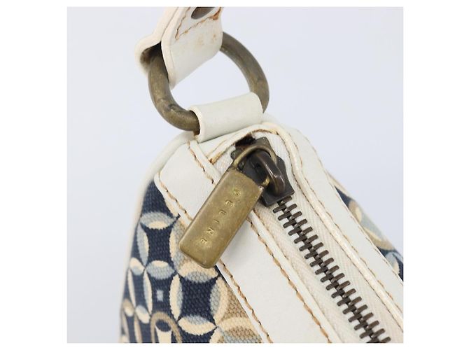 Céline CELINE Hand Bag Canvas Navy Gold Tone - vista 19