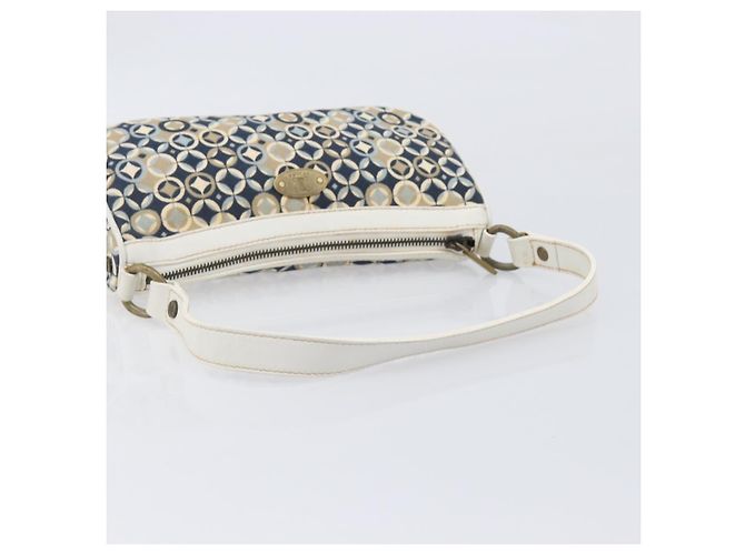 Céline CELINE Hand Bag Canvas Navy Gold Tone - vista 7