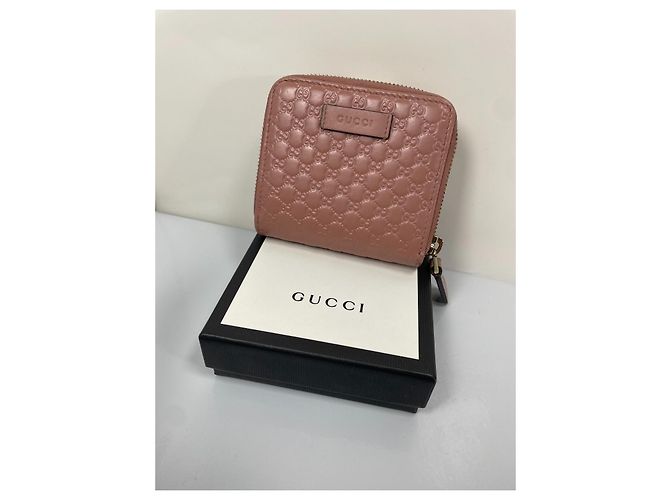 Gucci Microguccissima Cartera con Cierre Perimetral en Piel Rosa - vue 2