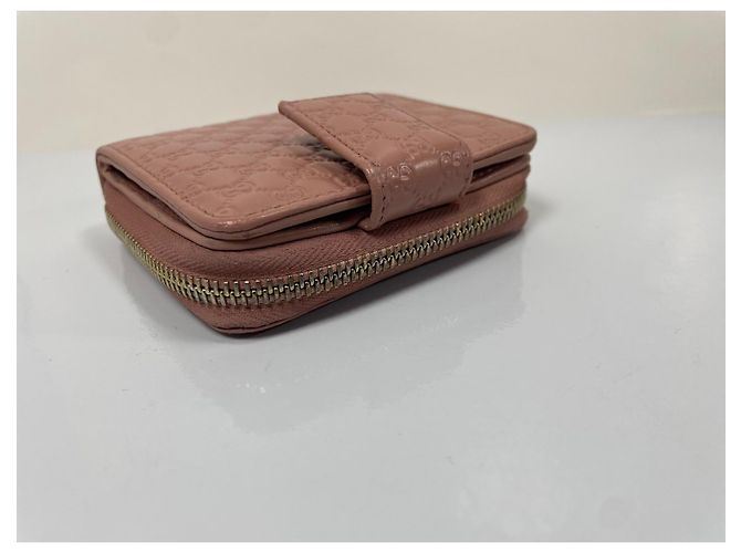 Gucci Microguccissima Cartera con Cierre Perimetral en Piel Rosa - vue 4