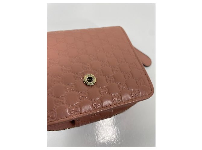 Gucci Microguccissima Cartera con Cierre Perimetral en Piel Rosa - vue 8
