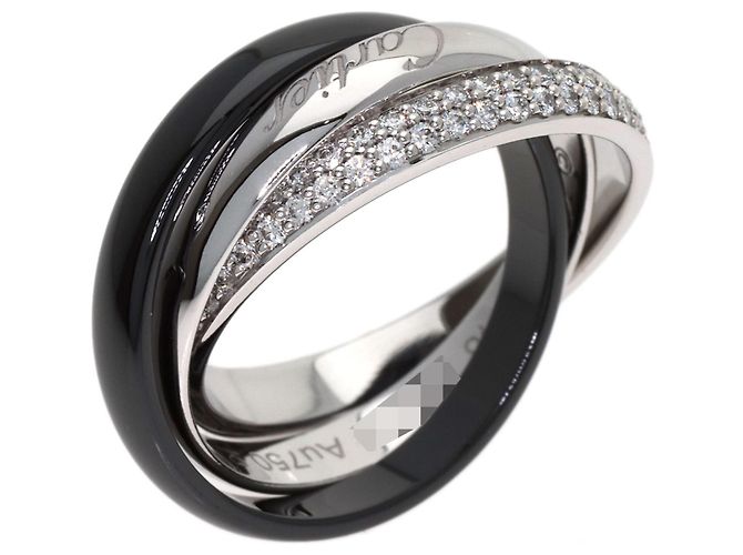 Cartier Trinity Ceramic SM Pave Diamond Ring - Ansicht 2