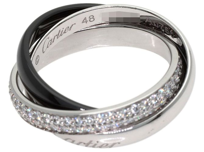 Cartier Trinity Ceramic SM Pave Diamond Ring - Ansicht 3
