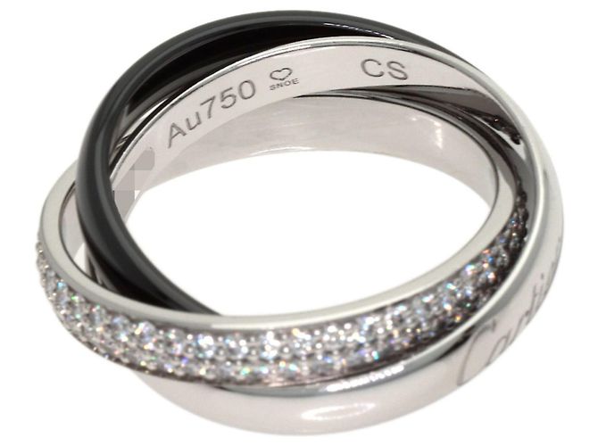 Cartier Trinity Ceramic SM Pave Diamond Ring - Ansicht 4