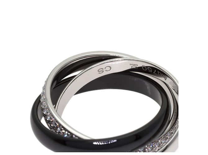 Cartier Trinity Ceramic SM Pave Diamond Ring - Ansicht 6