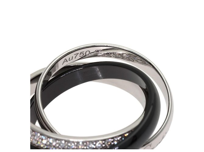 Cartier Trinity Ceramic SM Pave Diamond Ring - Ansicht 7