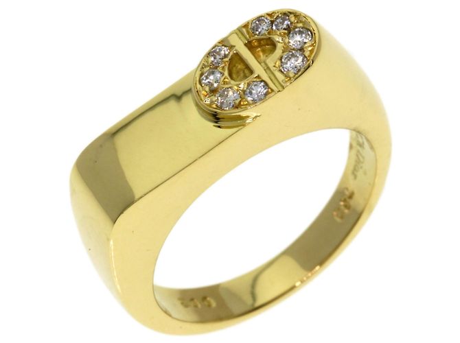 Christian Dior Ehering aus 18K Gelbgold mit Diamanten - Ansicht 2