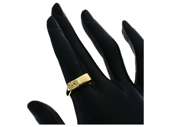 Christian Dior Ehering aus 18K Gelbgold mit Diamanten - Ansicht 7