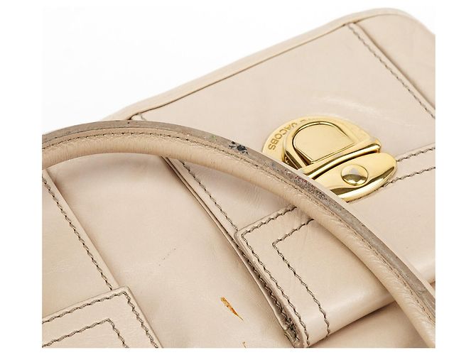 Marc Jacobs  mala de couro bege com bolso duplo e alça de mão - vista 11