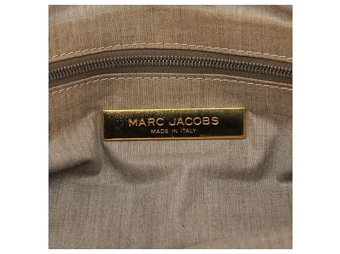 Marc Jacobs  mala de couro bege com bolso duplo e alça de mão - vista 14