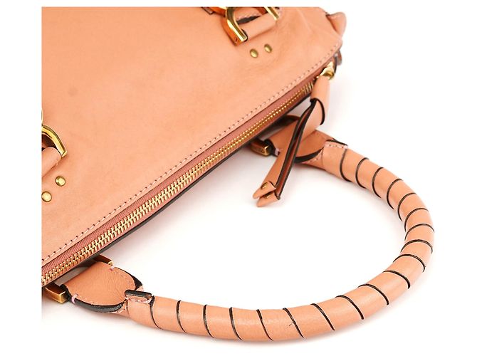 Chloé Borsa a tracolla Marcie in pelle rosa tenue - vista 11