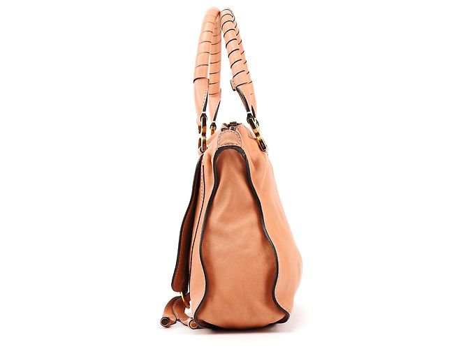 Chloé Borsa a tracolla Marcie in pelle rosa tenue - vista 2